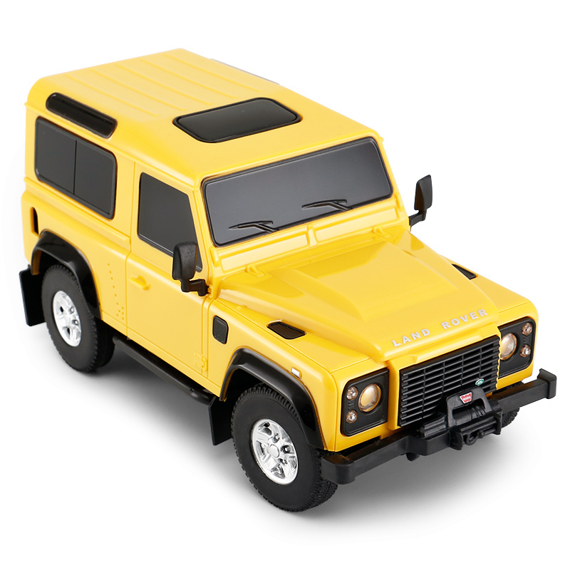 星辉rastar124路虎卫士遥控越野汽车儿童玩具电动遥控车模型78500黄色