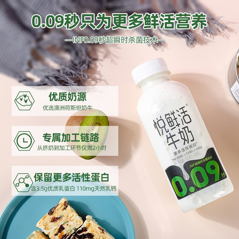 君乐宝牛奶原生鲜醇锁住本味居家健康补给巴士杀菌乳450g×8瓶高清大图