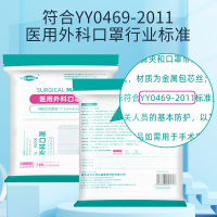 江赫(QJMDM)医用外科口罩500只 一次性医疗口罩独立包装 防尘过滤熔喷布卫生透气无纺布环氧乙烷灭菌三层防护口罩