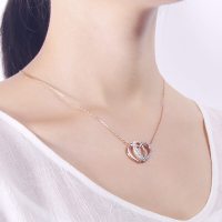 SWAROVSKI 施华洛世奇 双心项链 时尚妩媚锁骨链女 5194826