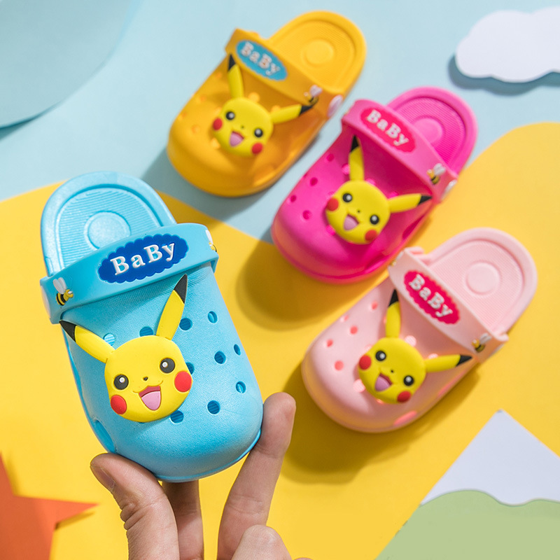 POKEMON皮卡丘儿童拖鞋男童凉拖鞋洞洞鞋女童鞋子夏季家居鞋902C-5