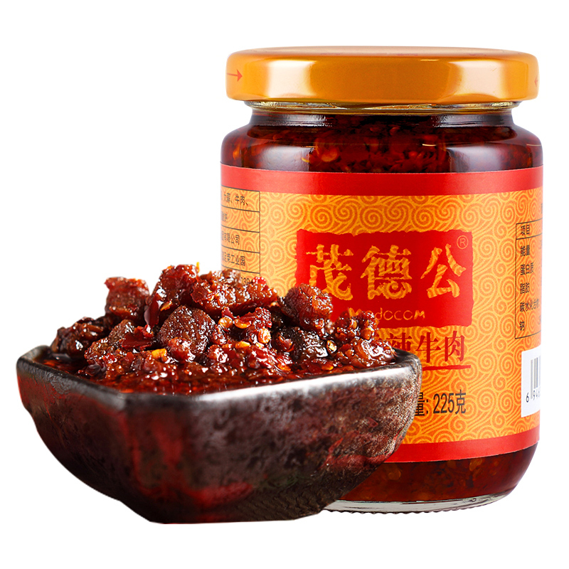 茂德公香辣牛肉辣椒酱农家自制下饭菜拌饭拌面酱辣酱下饭酱225g