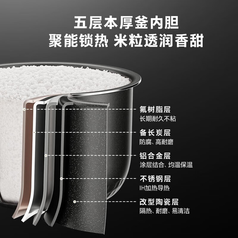 东芝(TOSHIBA)鲜饭煲多功能家用IH智能发芽米电饭煲电饭锅3L快速饭2-6人RC-10HSC