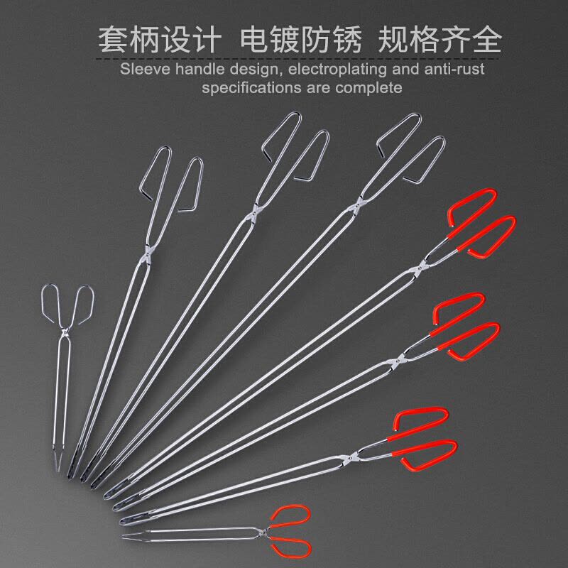 美帮汇加长火钳 炭火煤球钳子垃圾夹拾物器不锈钢火钳家用加长夹捡垃圾的夹子清洁卫生钳烧烤木炭碳夹子垃圾 垃圾分类垃圾桶图片