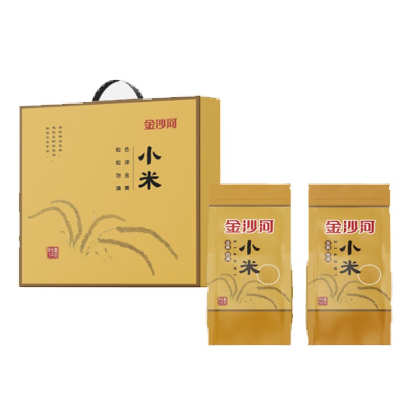 金沙河 小米礼盒3kg内含:500g*6
