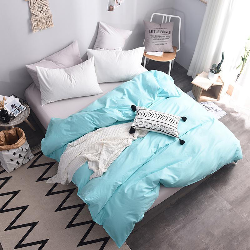 家柏饰(CORATED)全棉13372纯色系列单品被套 水蓝 180x220cm