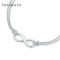 TIFFANY&CO.蒂芙尼 创意Infinity 925银 无限双链 女士手链 送恋人