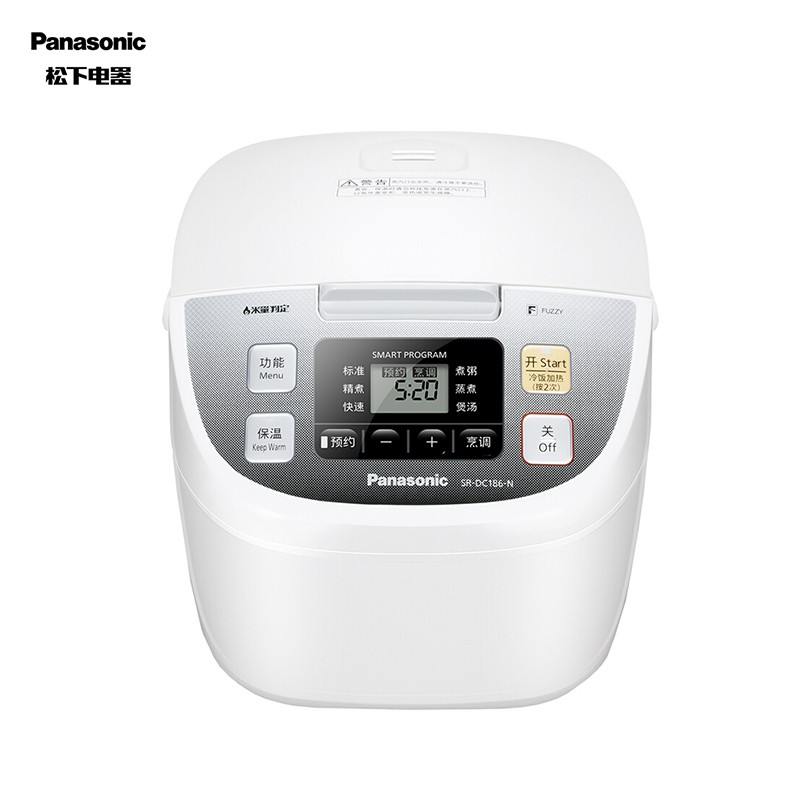 松下(Panasonic)SR-DC186-N 4.8L电饭煲 3-6人厚锅智能烹饪可预约 单位:台