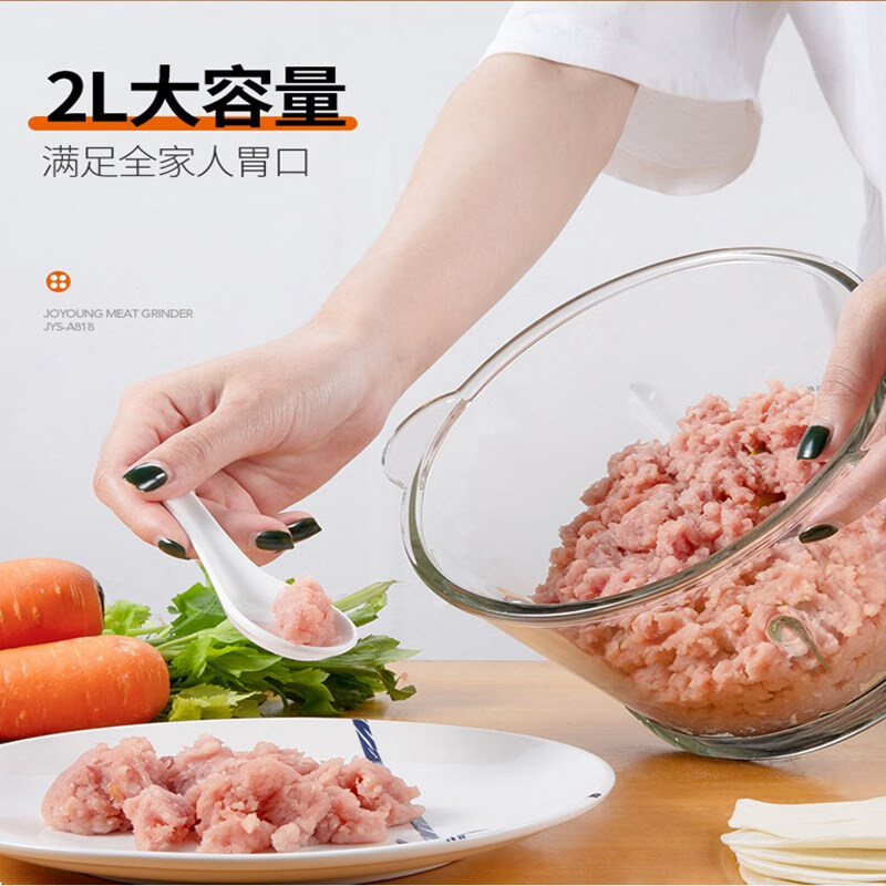 九阳绞肉机家用电动全自动多功能小型搅拌打碎肉馅菜料理机大容量S18-LA170绞肉机 1L高清大图