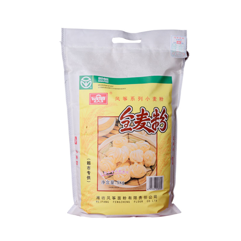 风筝全麦粉 中筋小麦面粉 馒头/花卷/面饼 5kg