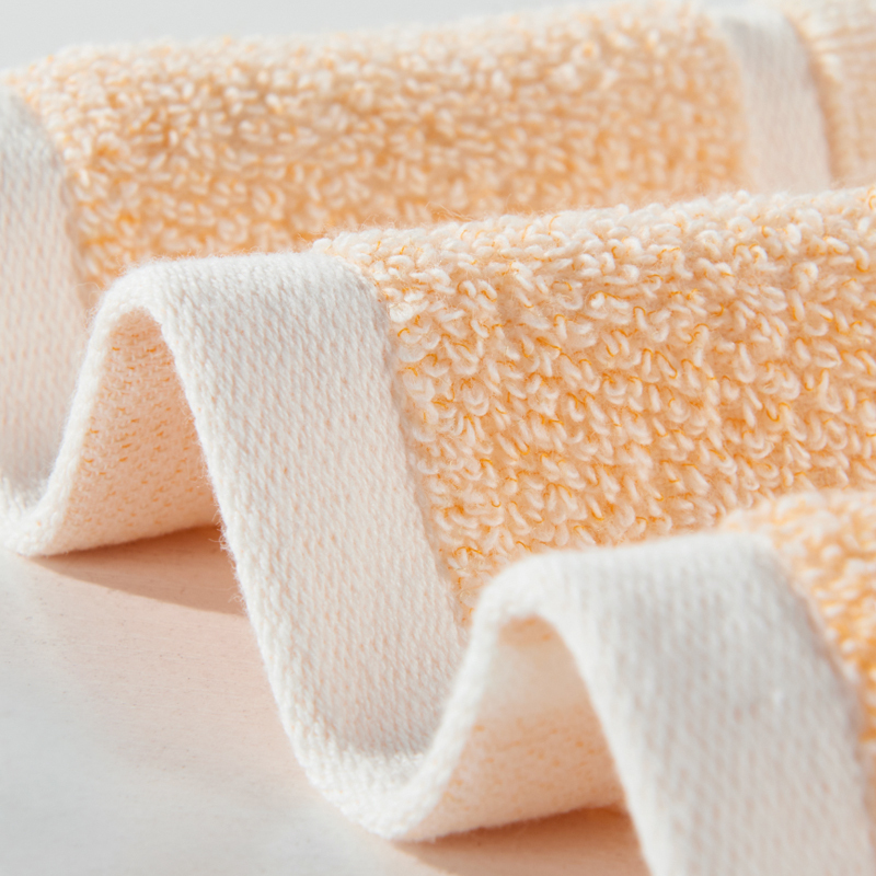 洁玉(Jeyu) 秋水毛巾双条装礼盒 J0702-B 桔色+蓝色高清大图