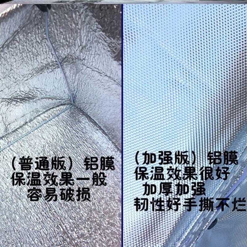 纯红色(不保温)不送冰袋-B81 保温箱商用摆摊冷户外野餐篮可折叠郊游野餐垫大号便携送餐保鲜篮