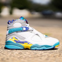 正品Air Jordan 8 White Aqua 白女鬼复刻女篮球鞋CI1236-100