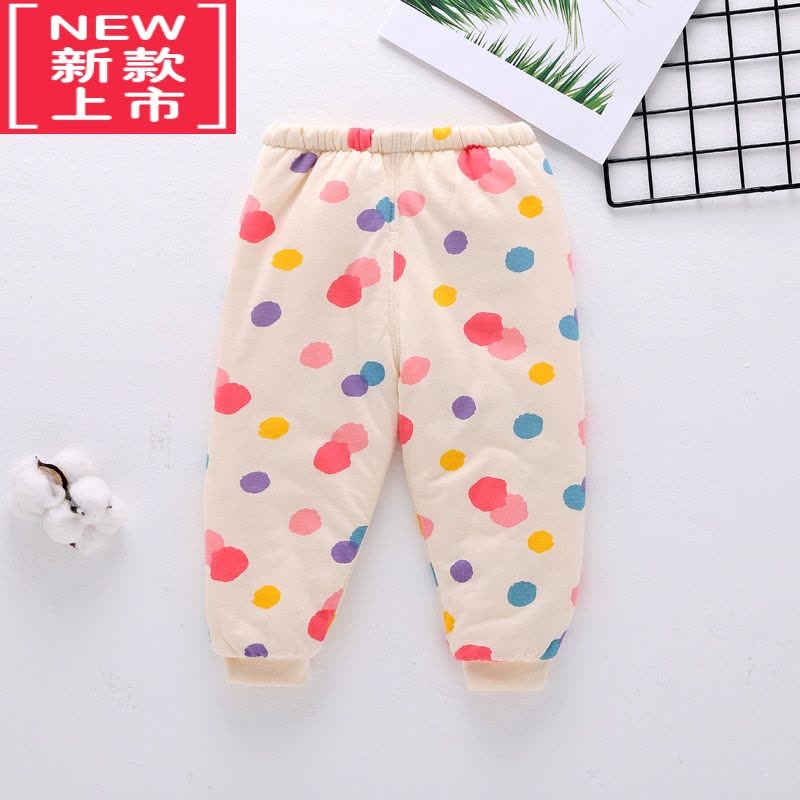 可莉允宝宝加厚小棉裤冬装婴幼儿裤子秋冬季男女童薄夹棉内胆保暖裤图片