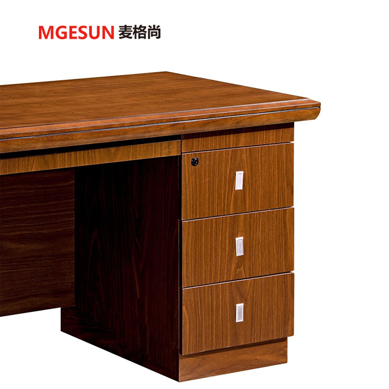 麦格尚 职员桌 员工办公桌 职员台 S202D14H 新胡桃色1400*700*760MM