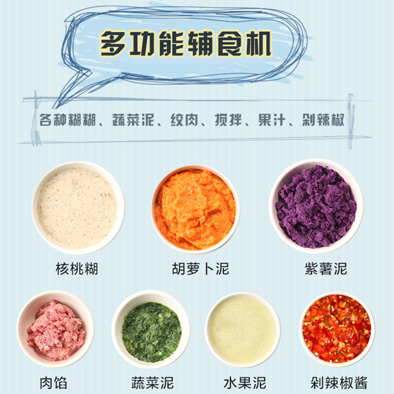 苏泊尔(SUPOR)绞肉机 JR06 家用料理机宝宝婴儿辅食机迷你多功能电动搅拌机小型碎肉机