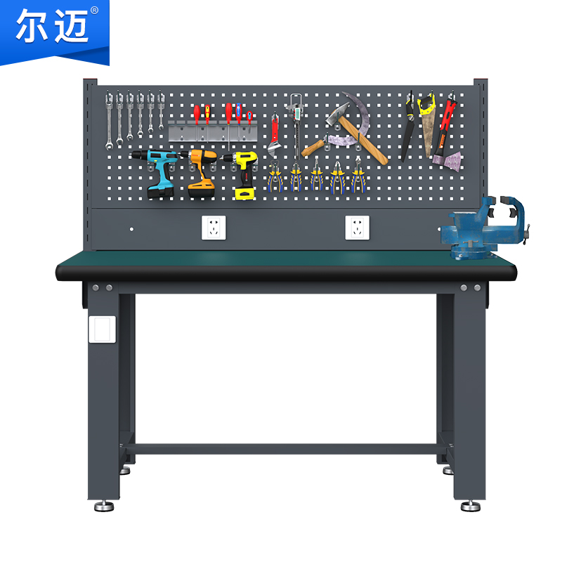 尔迈 工作台挂板操作台维修电工实训台防静电重型维修工作台1.2米 BC款