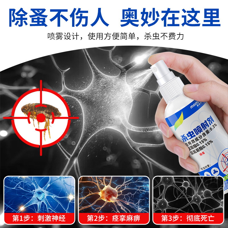 跳蚤杀虫喷射剂0.3%-60ml-xjy