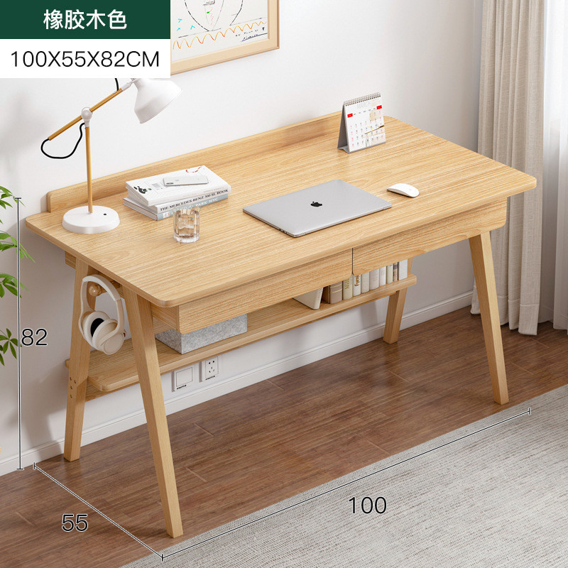 攸形木质书桌1000*550*820mm张高清大图