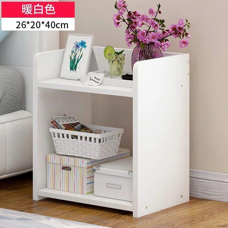 床头柜卧室简易家用收纳柜多功能轻奢实木腿小柜子储物柜整理柜