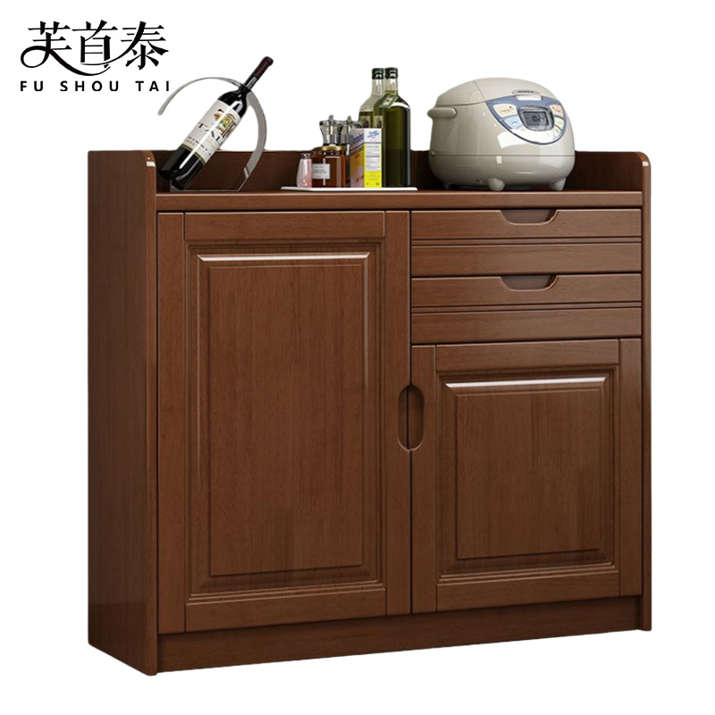 芙首泰实木茶水柜100*40*90cm台高清大图