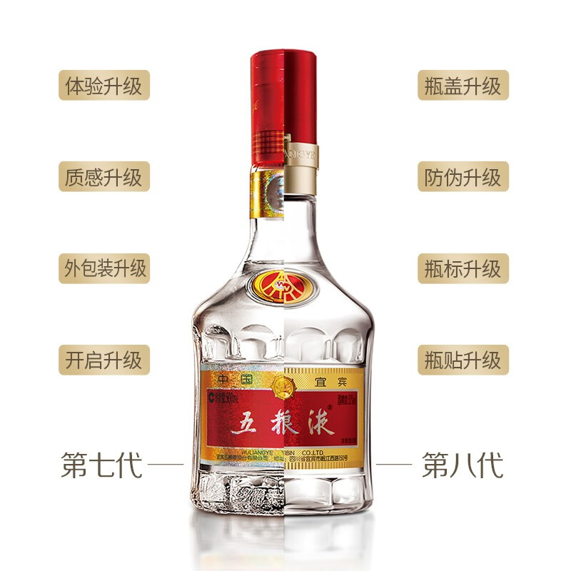 五粮液 普五 第八代 52度 500ml*2瓶 双瓶装 浓香型白酒
