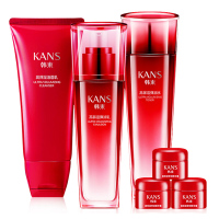 韩束(Kans) 巨水光保湿奢润礼盒(洁面乳120ml+水120ml+乳100ml+精华霜6g*3)保湿补水洗面奶护肤品