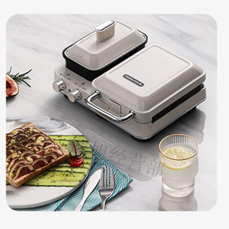 摩飞电器(Morphyrichards) 三明治早餐机多功能可拆洗轻食机 MR9086 标配雪山白(三明治盘+小煎锅)