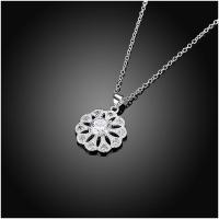 N851 Women Silver Necklace 镀纯银日韩时尚配优雅水晶项链坠送女朋友七夕情人节礼物
