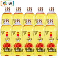 中粮悦润红花籽油1Lx10瓶装 新疆红花籽油物理压榨一级食用油植物油
