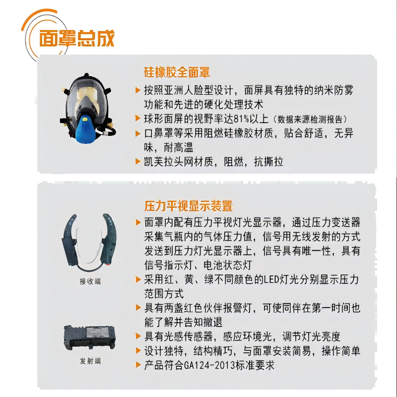 宝亚 正压式消防空气呼吸器背架总成+供气+减压+面罩+气瓶/RHZKF6.8/D不含气体