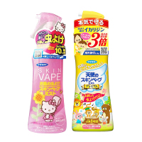 [日本进口]VAPE未来驱蚊喷雾防蚊水叮咬清爽无感驱蚊6个月以上孕婴可用200ml组合装*2瓶(粉色蜜桃味+金色水果味)