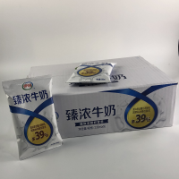 伊利臻浓纯牛奶利乐枕纸袋枕装新品儿童早餐奶含钙鲜奶乳蛋白包邮 臻浓纯牛奶*12袋+吸管