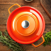 炊大皇(COOKER KING) 汤锅 T24ATQ5铁器世家五号汤锅不粘锅(火焰橘)