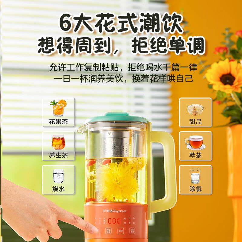 荣事达纯钛养生壶炖煮一体煮茶壶家用多功能2026新款办公室烧水壶YSC618(Ti)图片