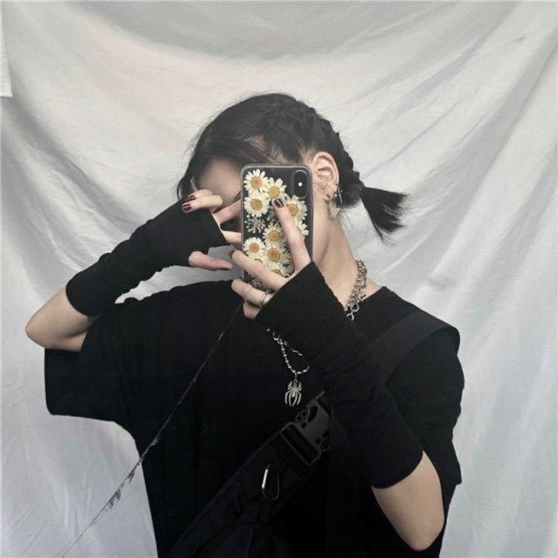 暗黑山本袖套[冰袖]一双 均码 洛丽塔手袖夏酷ins辣妹lo忍者手套甜酷袖套女防晒夏季酷jk手臂套