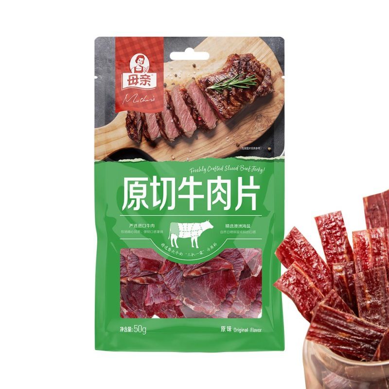 母亲 牛肉干原切牛肉片40g*4包肉干肉脯肉类熟食小吃休闲零食零食