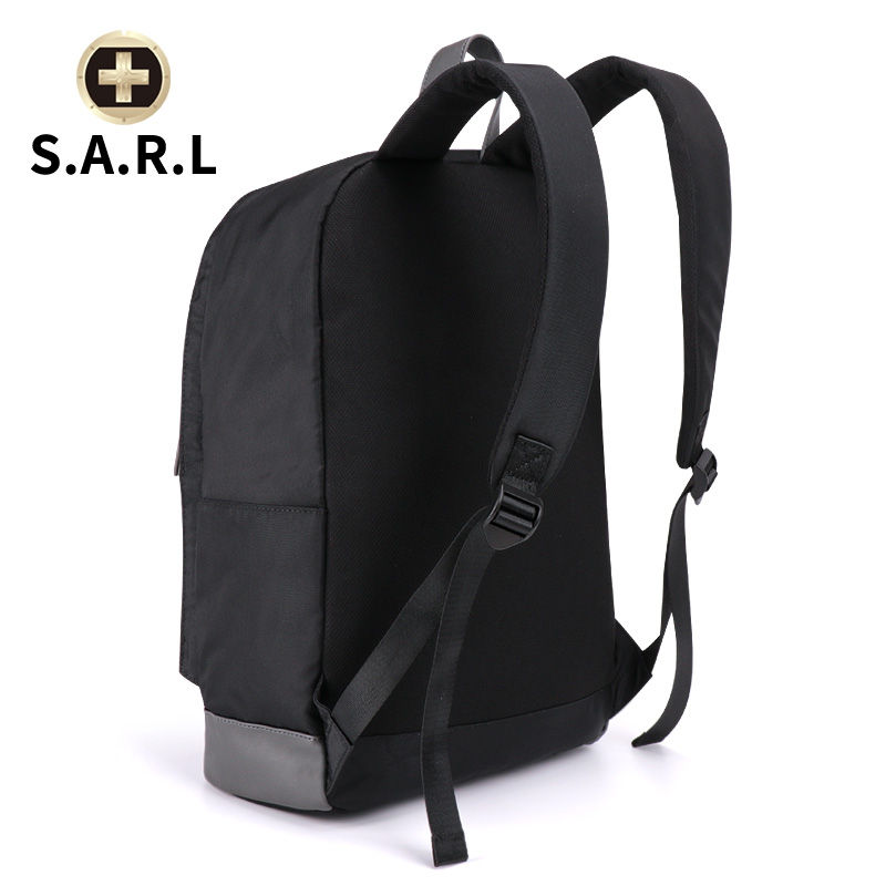 S.A.R.L瑞士双肩包男女通用旅行包 双肩电脑包 双肩背包尼龙书包 黑色高清大图