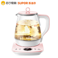苏泊尔(SUPOR) 养生壶1.5L 多功能煎药壶花茶煲茶壶触屏式智能断电保护触摸高硼硅玻璃烧水壶SW-15YJ21
