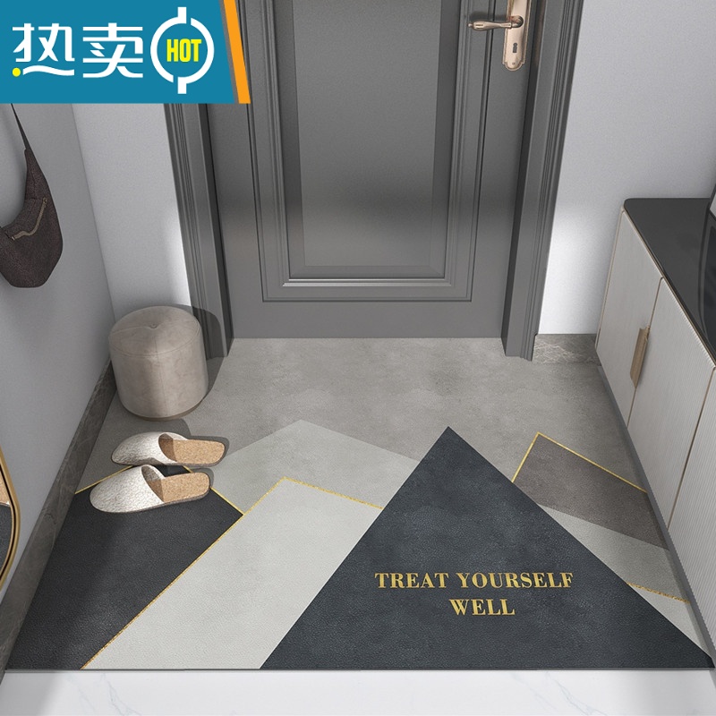 XIANCAI进门门口地垫可擦洗入户门防滑门垫皮革防水脚垫家用垫子定制地毯高清大图