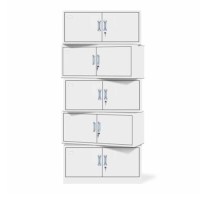 丰甲办公柜铁皮文件柜五节0.6厚200*85*39cm资料柜文件柜