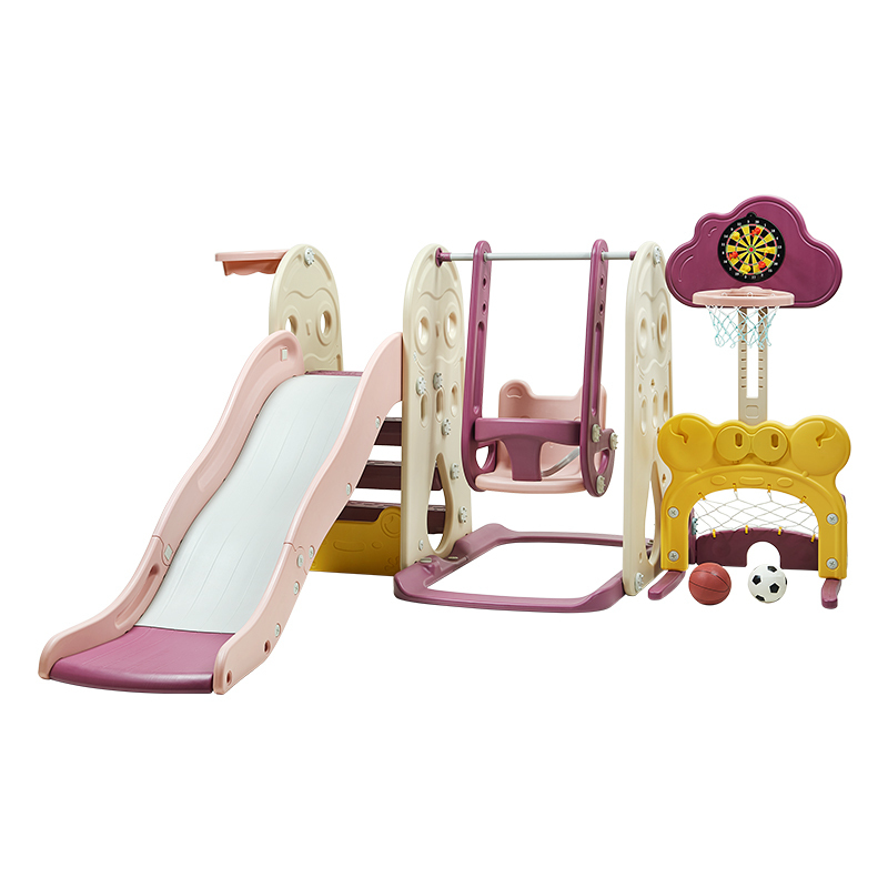 babycare玩具儿童滑滑梯秋千组合室内家用小型游乐场小孩宝宝的玩具园珀尔里粉