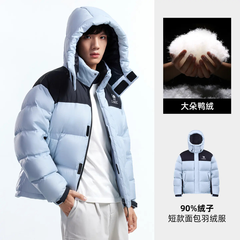 骆驼 中性款标准长面包羽绒服A36WR07009高清大图