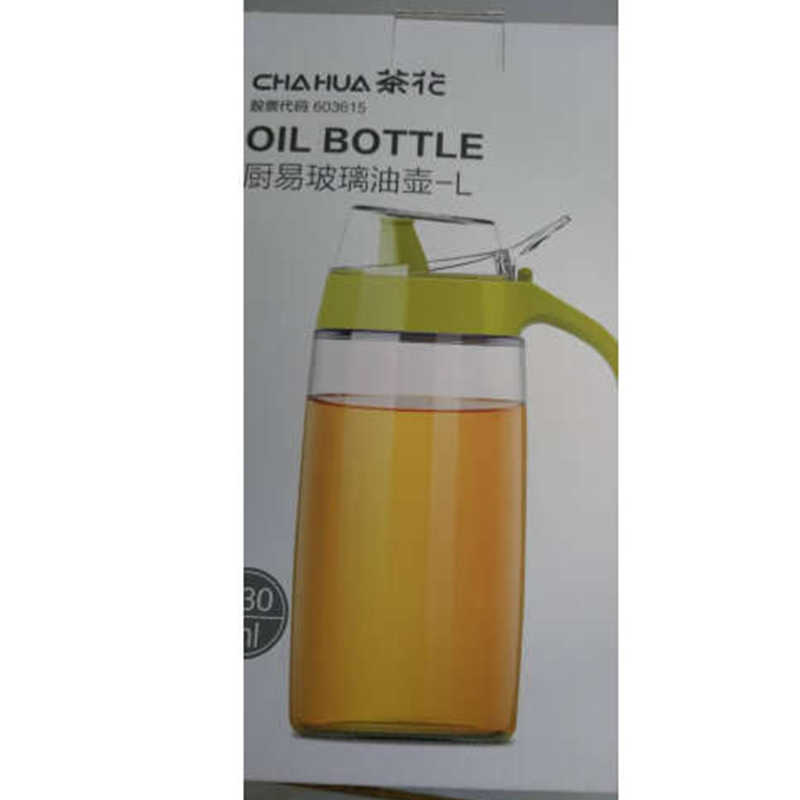 茶花 厨易玻璃油壶-L530ml 7.9*12.2*19cm/个高清大图