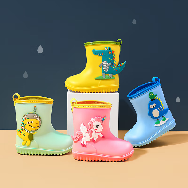 甜甜仔02 TPR款雨鞋儿童雨鞋男童宝宝防滑雨靴女童学生小童幼儿水鞋防水小孩女款胶鞋高清大图