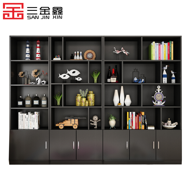 三金鑫 货柜货架酒柜展架展柜化妆品展示柜陈列饰品置物架书柜书架茶叶柜高清大图