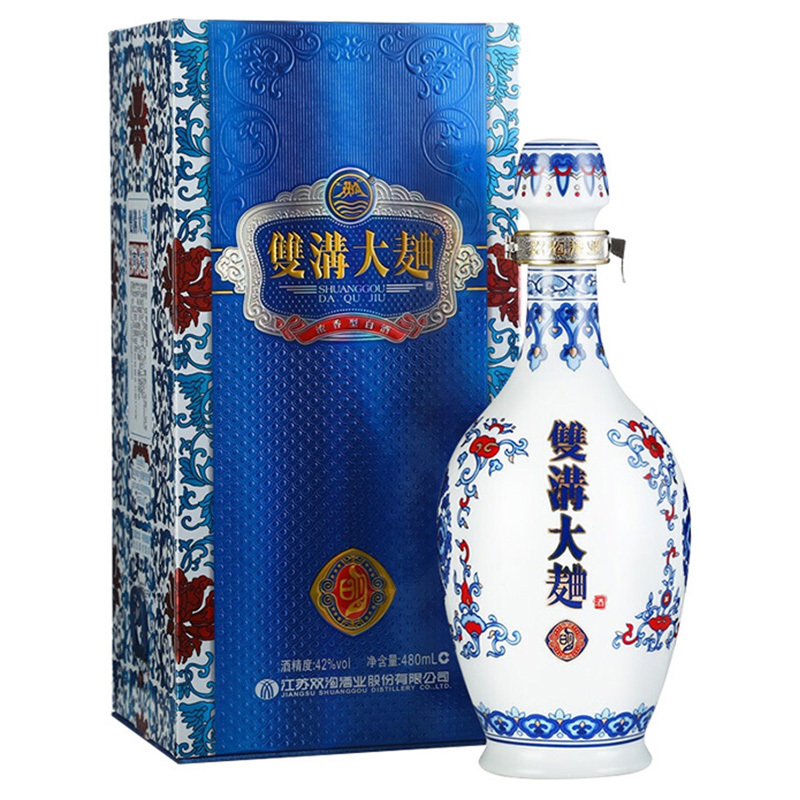 双沟 双沟大曲(明青花)42度 480ml 单瓶装浓香型白酒