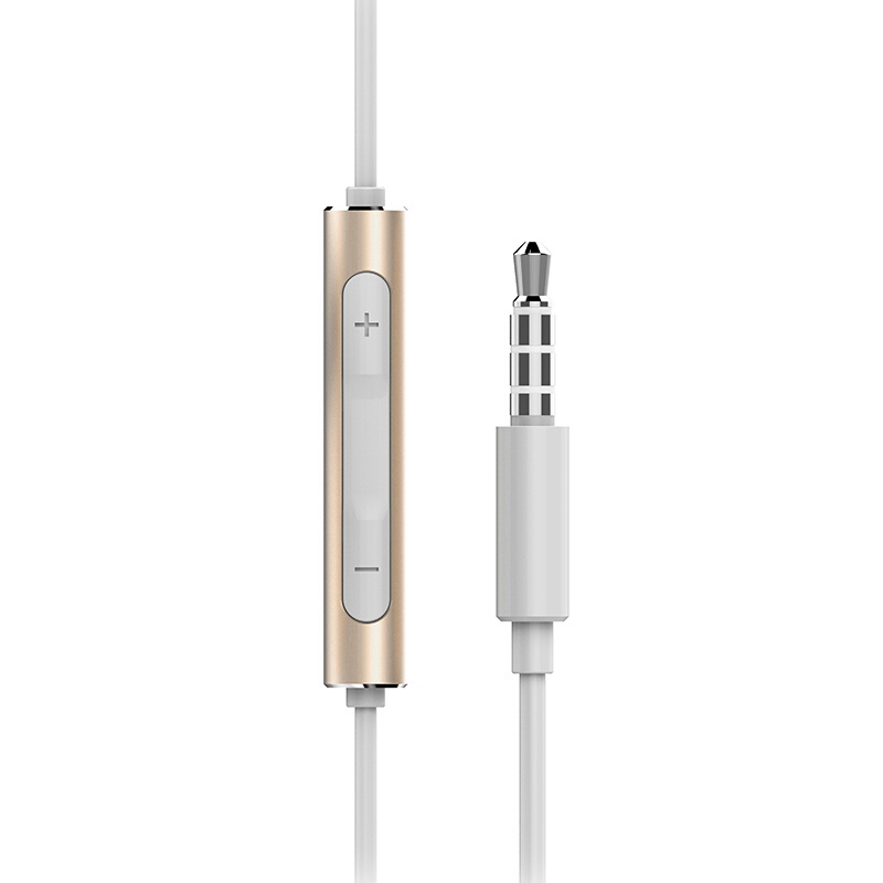 华为huawei华为am116半入耳式耳机金色原装耳机三键线控带麦克风半