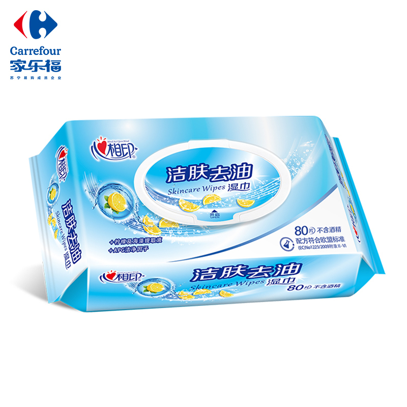 心相印洁肤系列湿巾80片