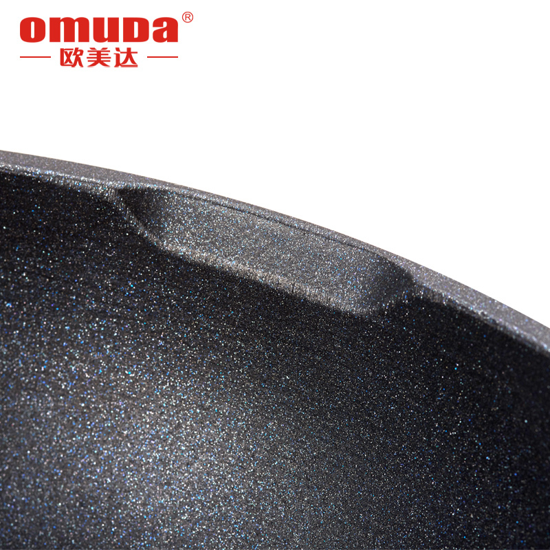 “欧美达(omuDa)欧美达重力铸造不粘炒锅 BJC30-B 黑 (ZC)